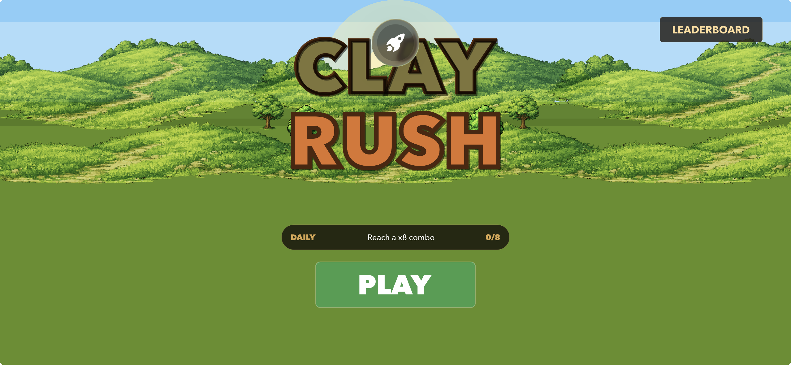 Clay Rush title screen